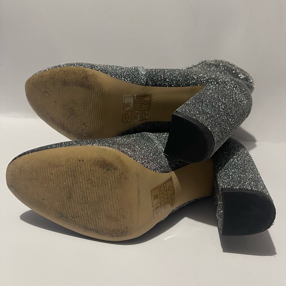 Aldo silver sparkles boots glitter swifty style night out disco women’s 7.5 - Picture 7 of 11